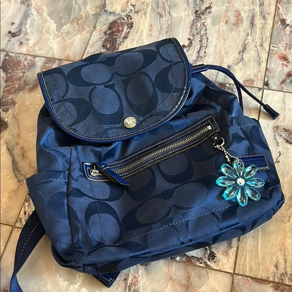 Navy Blue Coach Women's Backpack - Picture 12 of 12